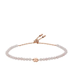 bracelet Fossil femme de perles wellness en quartz rose