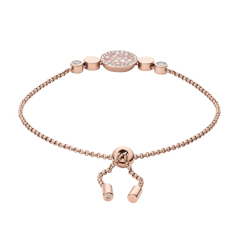 Bracelet Fossil collection Vintage Glitz acier doré rose