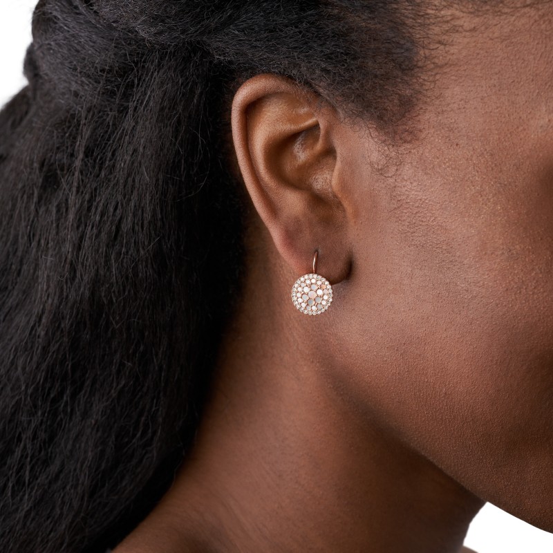 Boucles d'oreilles pendantes Fossil collection Merrit acier argenté