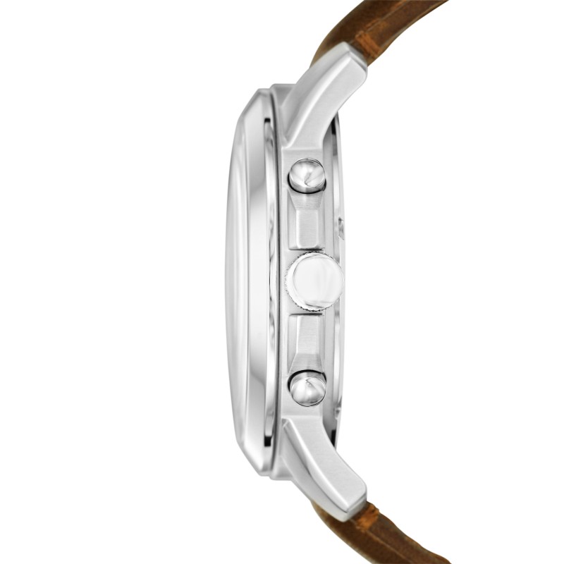 Montre analogique Fossil collection Grant bracelet cuir marron
