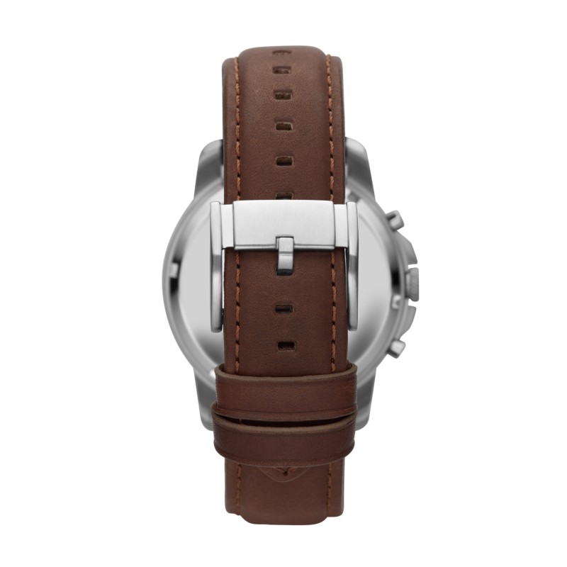 Montre analogique Fossil collection Grant bracelet cuir brun