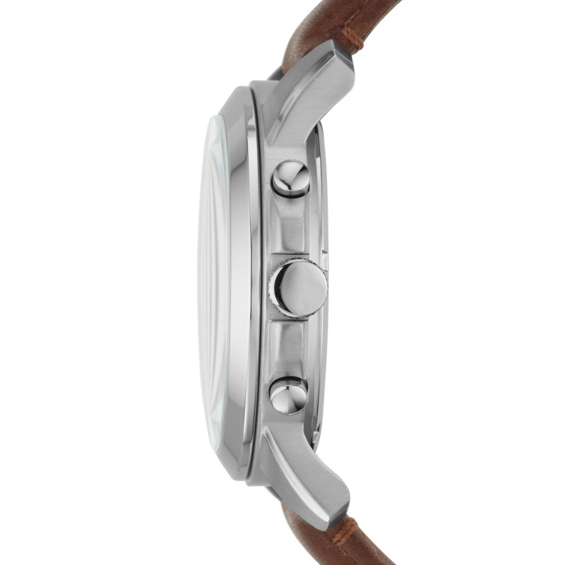 Montre analogique Fossil collection Grant bracelet cuir brun