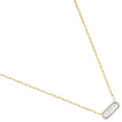 Collier Femme Charles Garnier en Argent Doré et Oxydes de Zirconium