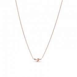 Collier acier doré rose Pink Blooms