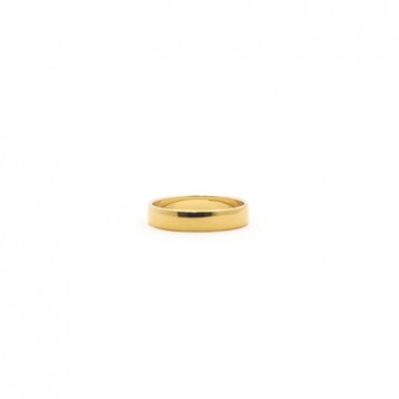 Bague Alliance Ruban 4 Mm Plaqué Or Laminé - Taille 50 - Made In France - Neuf Avec étiquettes