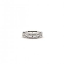 Alliance Or blanc 750/000 et diamant, 4.5 mm