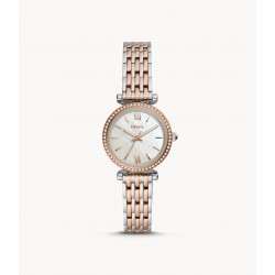 Montre Femme Fossil Mini Carlie acier bicolore