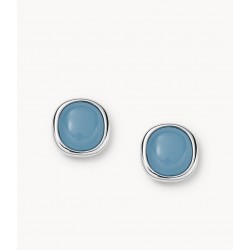 Boucles d'oreilles Skagen Sea Glass bouton Bleu