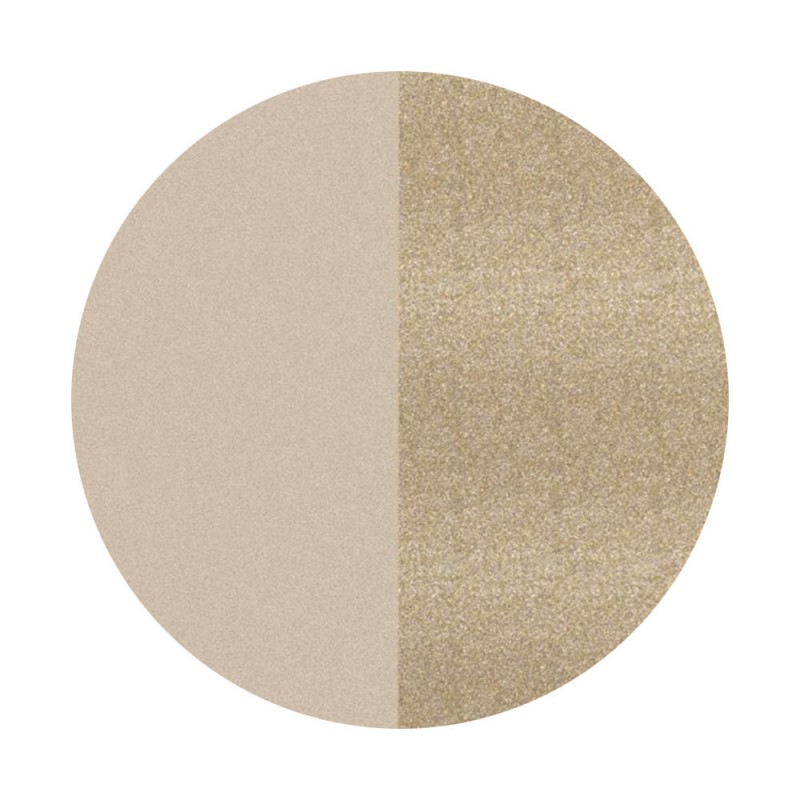 CUIR BAGUE LES GEORGETTES CREME / PAILLETTES DOREES 16MM