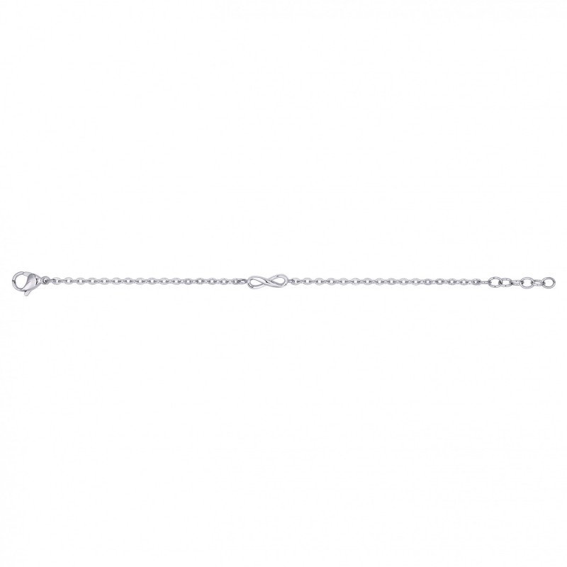 Bracelet Amporelle Infini acier argenté