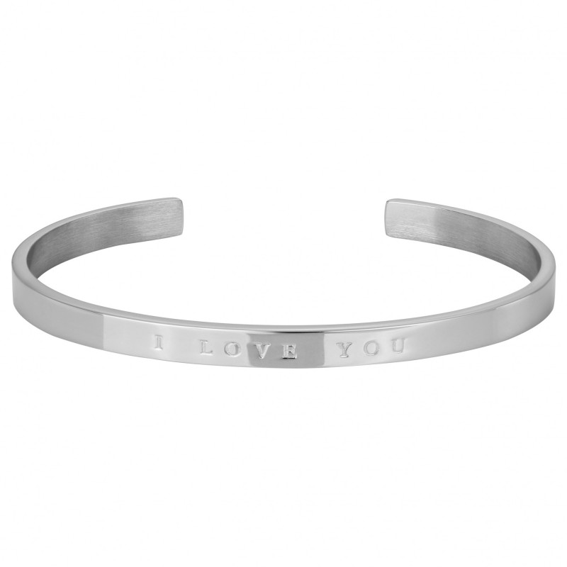 Bracelet jonc Amporelle "I love you"