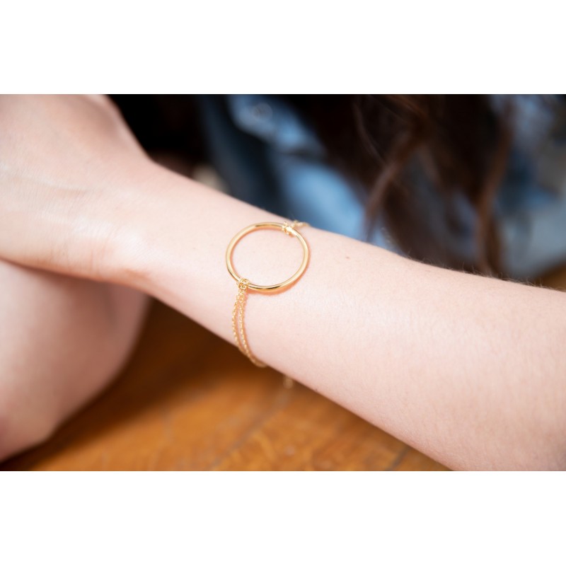 Bracelet Amporelle cercle acier doré