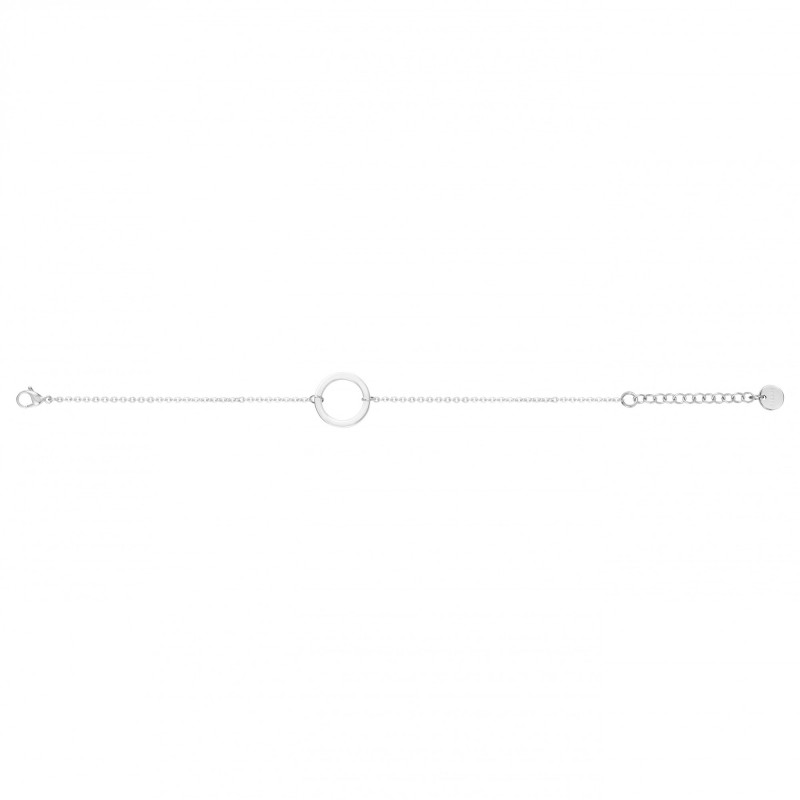 Bracelet Amporelle anneau acier argenté
