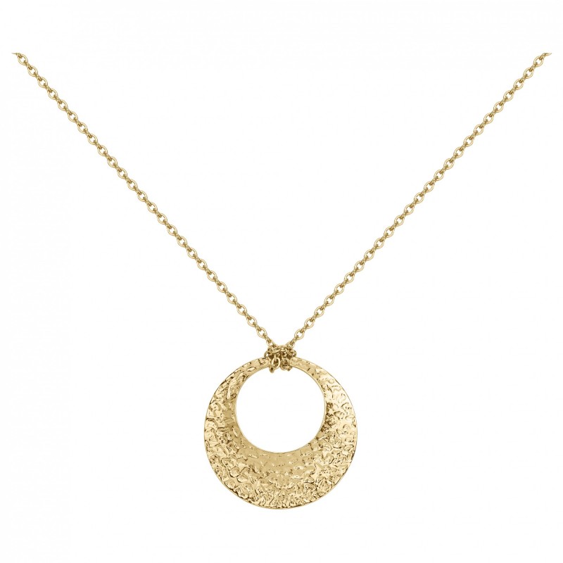 Collier Amporelle anneau acier doré