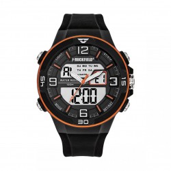 Montre Homme rouge Ruckfield résine et silicone noirs