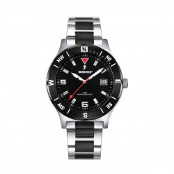 Montre Homme Ruckfield acier gris argent et noir