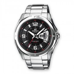 Montre homme Edifice by Casio acier gris argent CADRAN NOIR