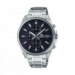 Montre Chrono homme Edifice by Casio acier gris argent CADRAN NOIR