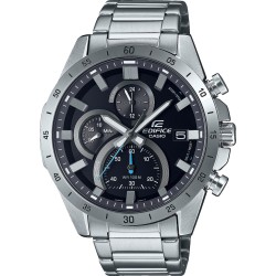 Montre Chrono homme Edifice by Casio acier gris argent CADRAN NOIR