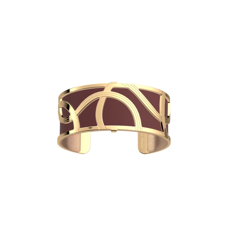 CUIR MANCHETTE LES GEORGETTES RAISIN / ROSE IRISE 25MM