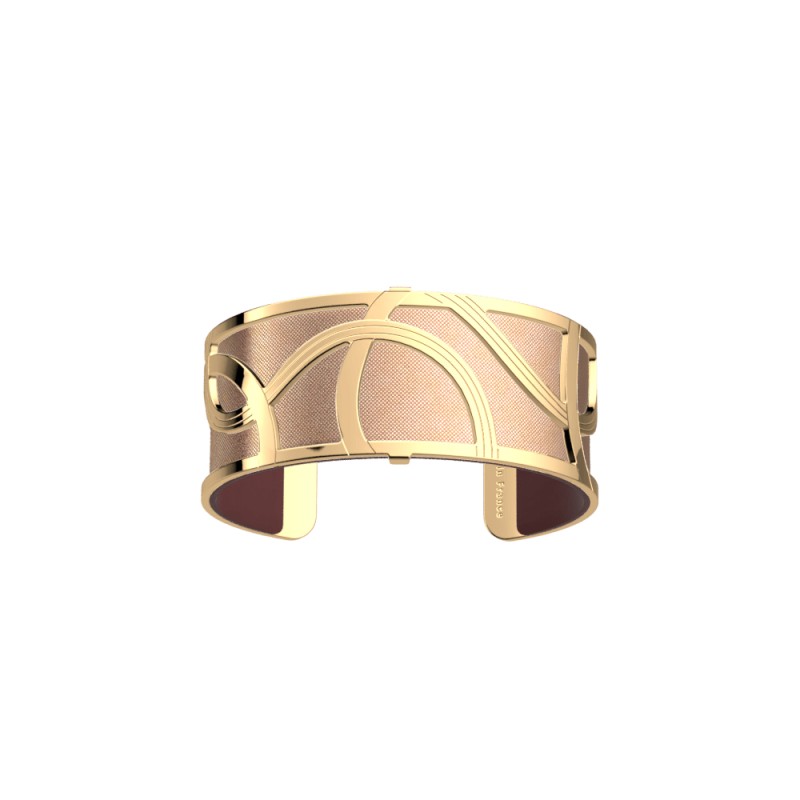 CUIR MANCHETTE LES GEORGETTES RAISIN / ROSE IRISE 25MM