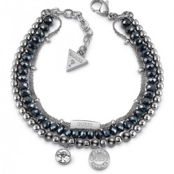 Bracelet Femme Guess Multi Chaines Logo & Cristal Bleu Nuit