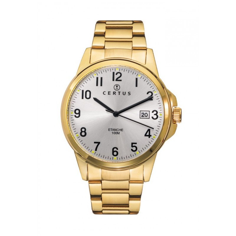 Montre analogique Certus bracelet acier doré