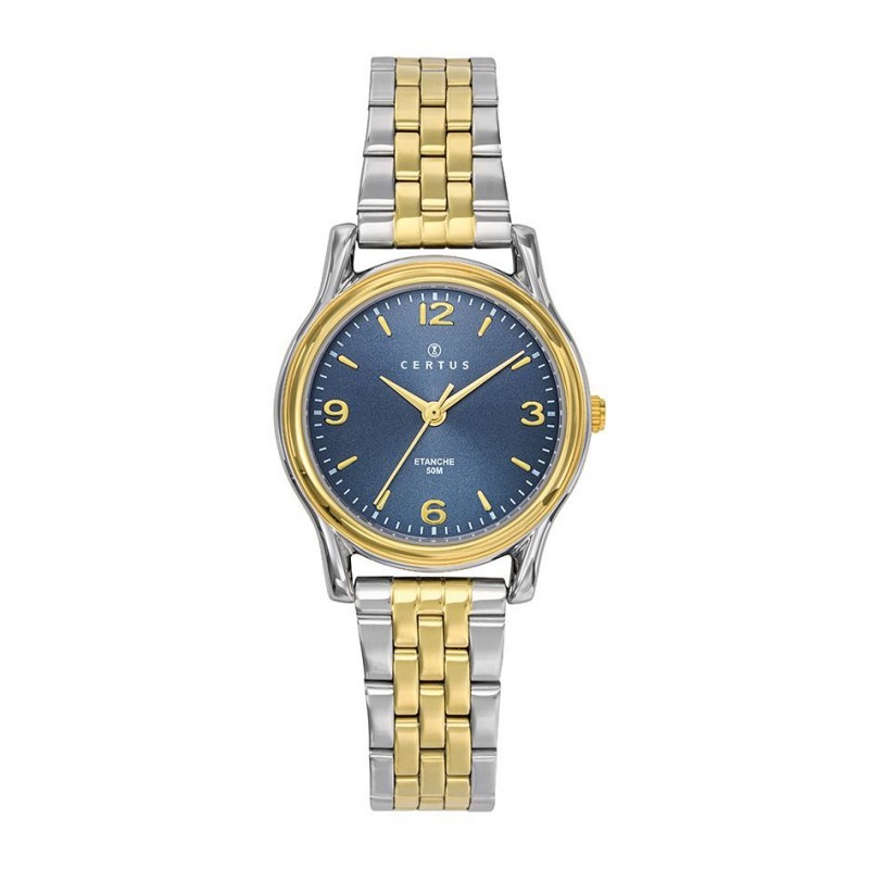 Montre analogique Certus bracelet acier bicolore
