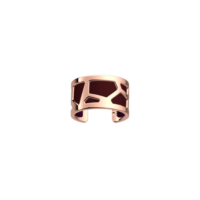 CUIR BAGUE LES GEORGETTES CASSIS / MURE NACREE 12MM
