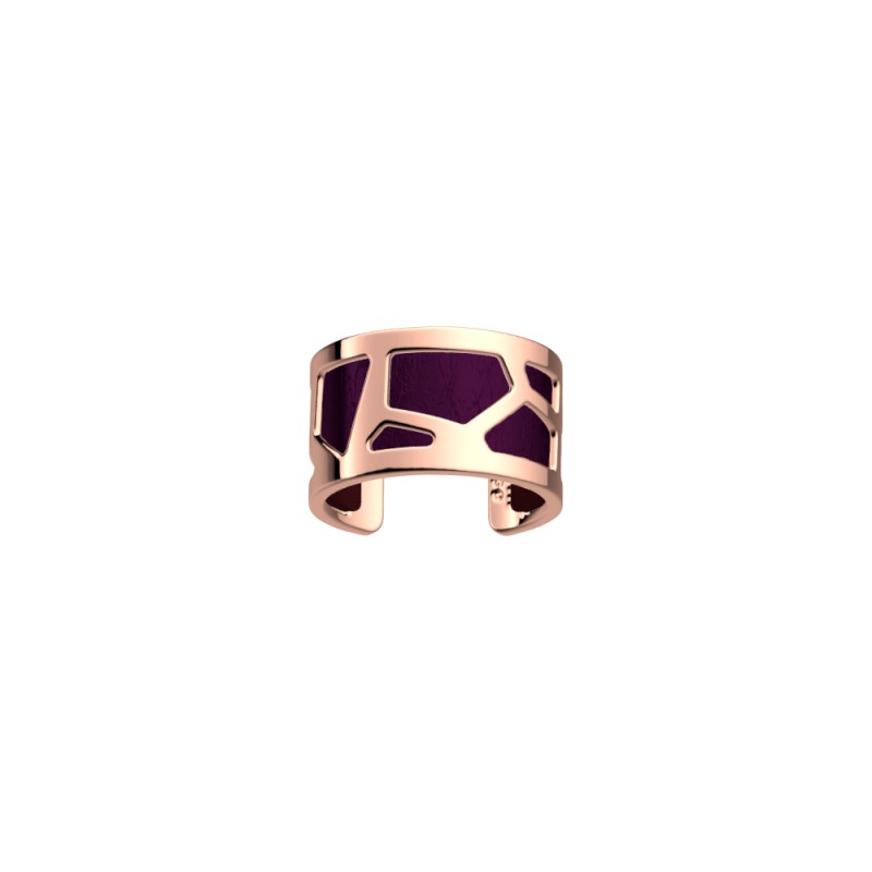 CUIR BAGUE LES GEORGETTES CASSIS / MURE NACREE 12MM