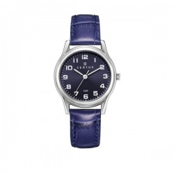 Montre Femme Certus Bracelet en Cuir Bleu