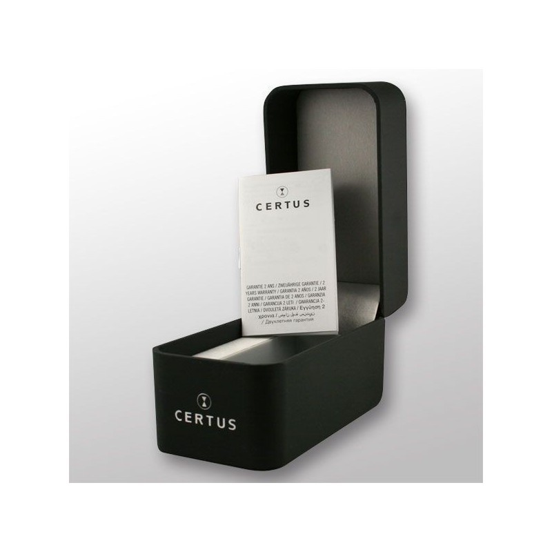 Montre analogique Certus bracelet cuir noir