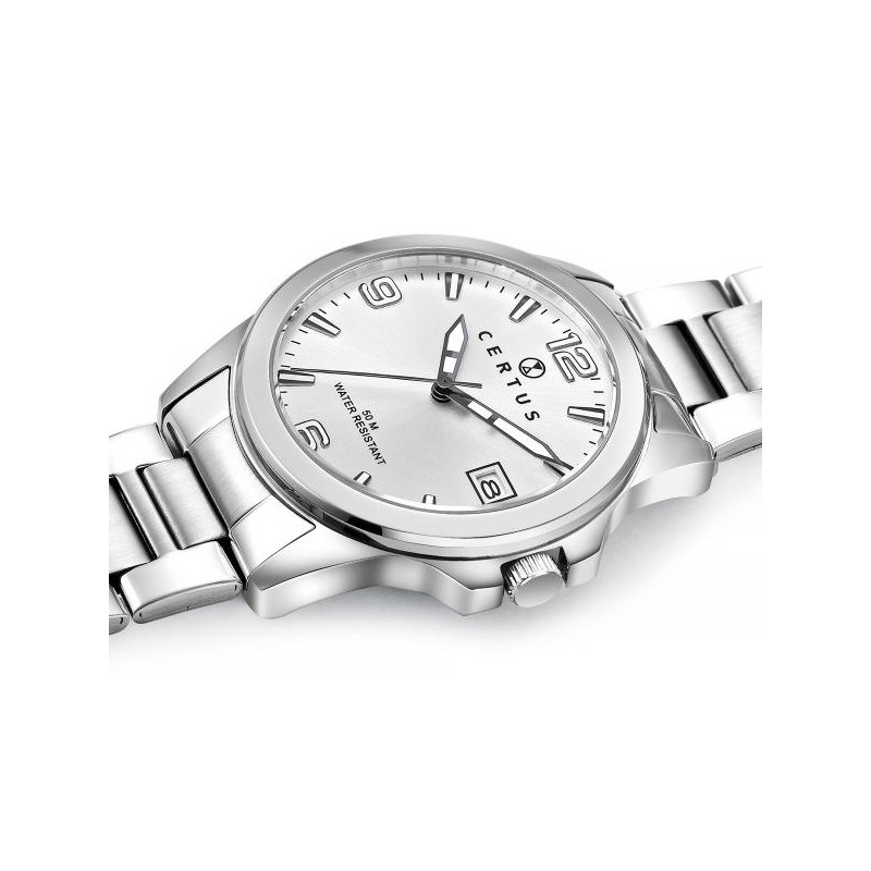 Montre analogique Certus brcelet acier argenté