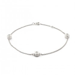 Bracelet Femme Carador diamants 0,08 cts et or blanc 750/000