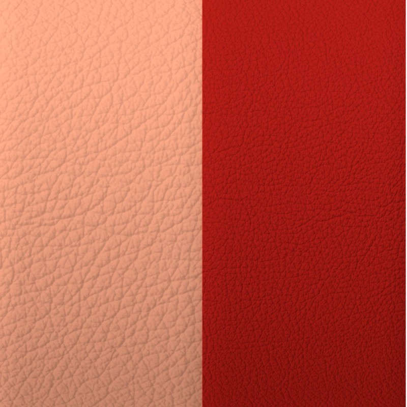 CUIR MANCHETTE LES GEORGETTES BARBE A PAPA / ROUGE ACIDULE 8MM