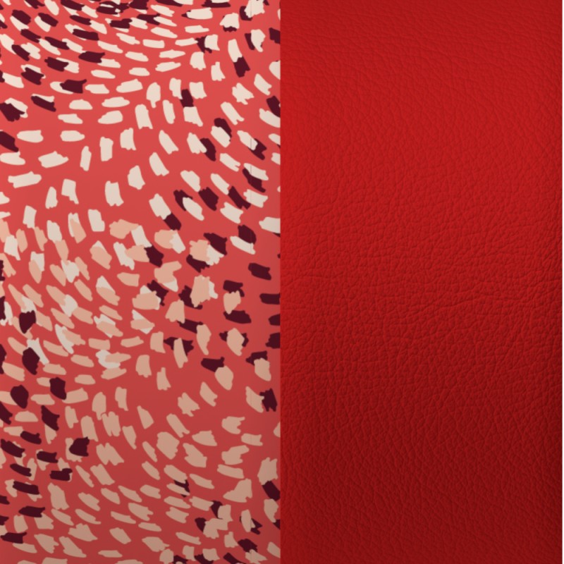 CUIR MANCHETTE LES GEORGETTES FRUITS ROUGE / ROUGE 8MM