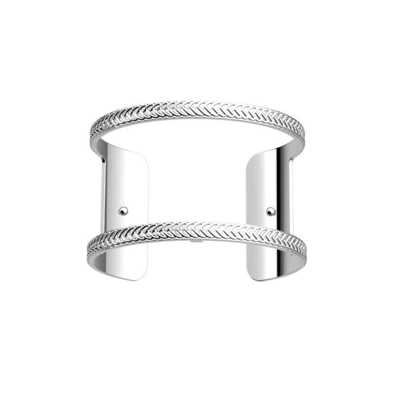 MANCHETTE LES GEORGETTES TRESSE LAITON ARGENTÉ 40 MM