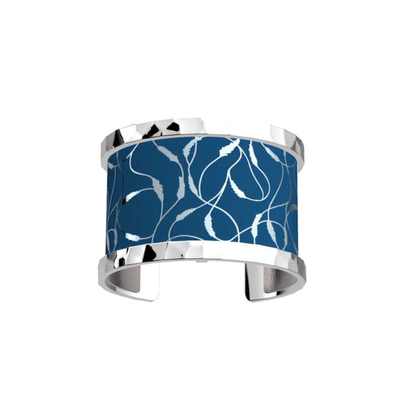 CUIR MANCHETTE LES GEORGETTES EPI ARGENT / ARGENT 40 MM
