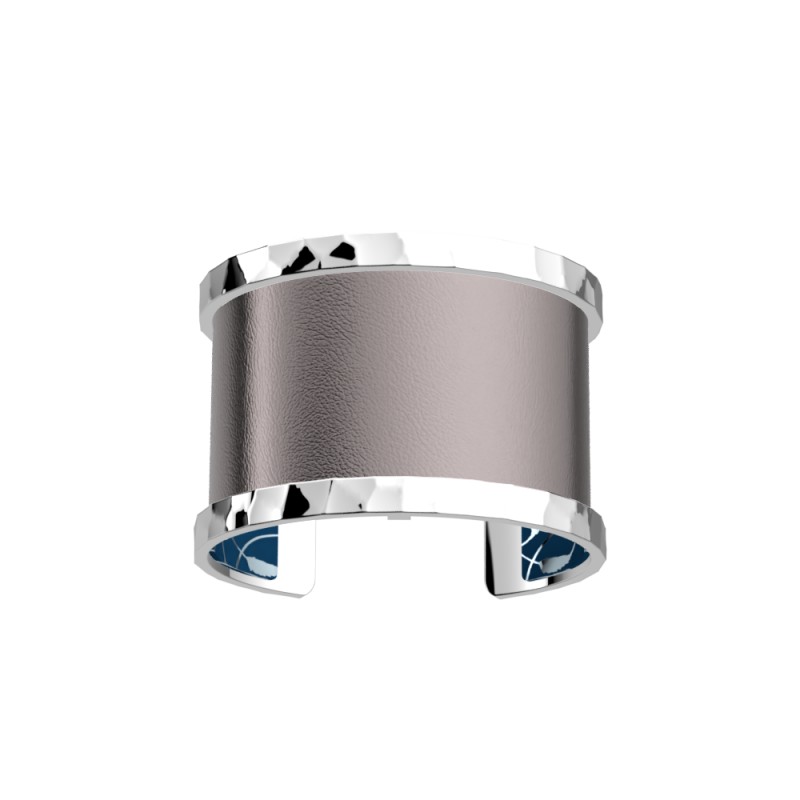 CUIR MANCHETTE LES GEORGETTES EPI ARGENT / ARGENT 40 MM