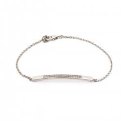 Bracelet Carador minimaliste argent 925/000 et oxydes de zirconium