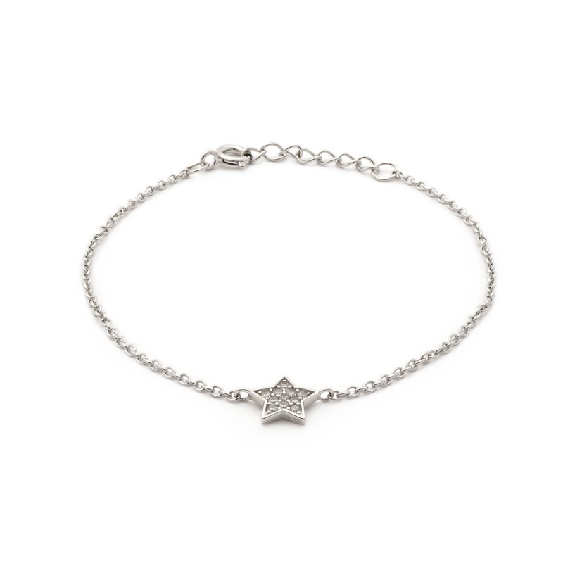 Bracelet argent femme CARADOR motif étoile