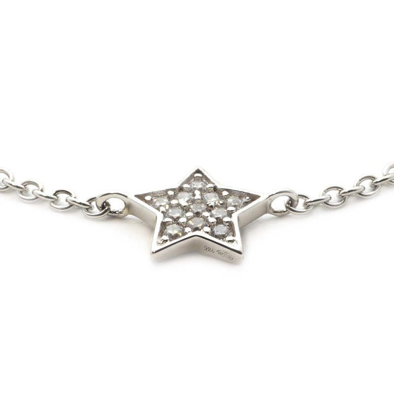 Bracelet argent femme CARADOR motif étoile