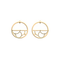 Boucles d'oreilles Les Georgettes Les précieuses collection Gourmandise 30 mm finition dorée oxyde de zirconium