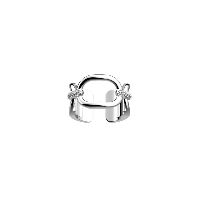 BAGUE LES GEORGETTES PRÉCIEUSES CHAINE LAITON ARGENTÉ 12 MM