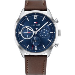 Montre homme tommy hilfiger en cuir marron