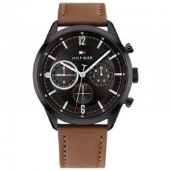 Montre homme tommy hilfiger collection Matthew en cuir marron