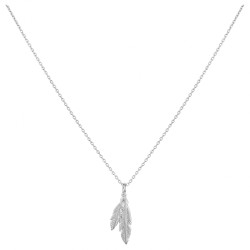 Collier femme Carador en  argent 925/000 motif feuille