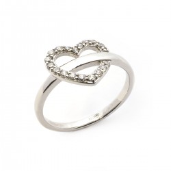 Bague argent femme Carador motif coeur