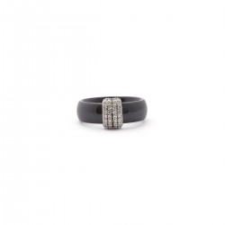 Bague Carador Céramique Noire et Oxyde de Zirconium