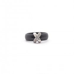 Bague Carador Céramique Noire et Oxyde de Zirconium